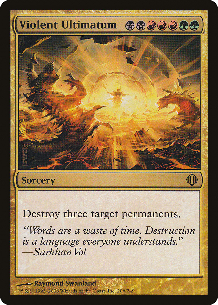 3 color cards mtg Can someone explain the rules around all colors and multicolor cards? Turn it face up any time for its mana cost if its a creature card.) Other colorless creatures you control get +3/+2. Custom EDH Cards (3-color commanders)