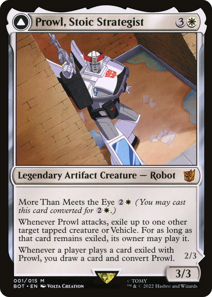 mtg card bot Prowl, Stoic Strategist (BOT #001) – EDH Magic Card Compartment Size:40 mm - 1.57 