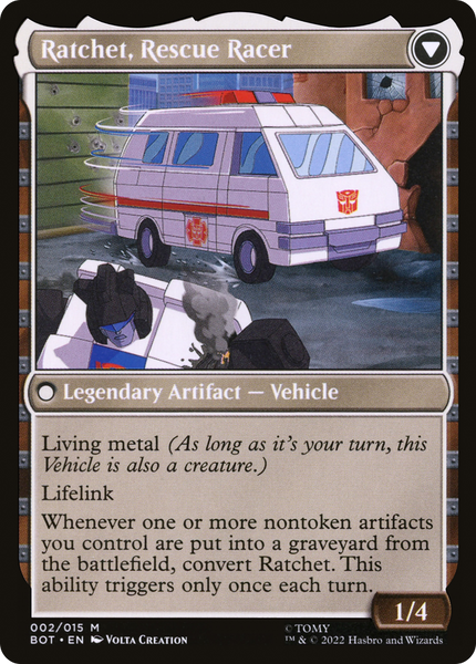 Ratchet, Rescue Racer (BOT #002)