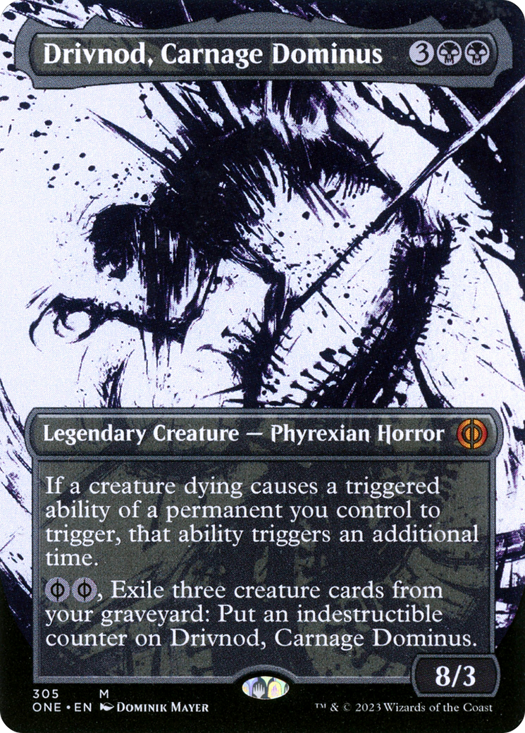 mtg carnage card Drivnod, Carnage Dominus (ONE #305) – EDH Magic