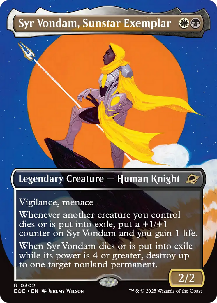 Syr Vondam, Sunstar Exemplar (EOE #302)