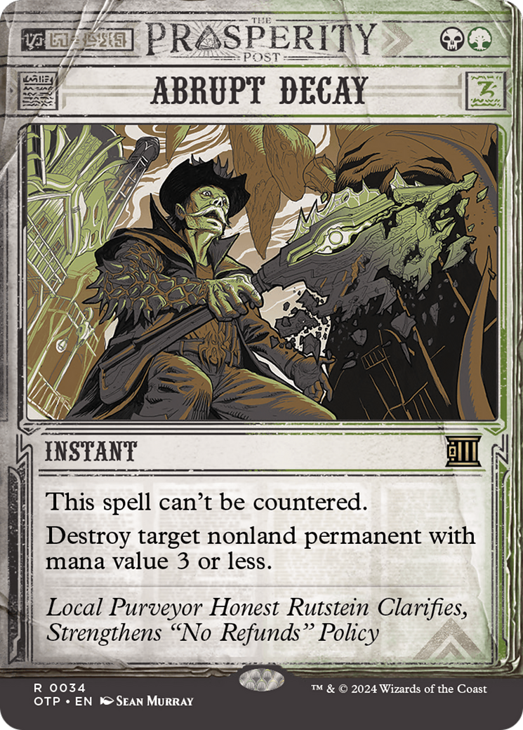 Abrupt Decay (OTP #034)