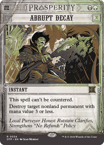 Abrupt Decay (OTP #034)
