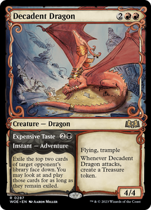 Decadent Dragon {Foil} (WOE #287) – EDH Magic