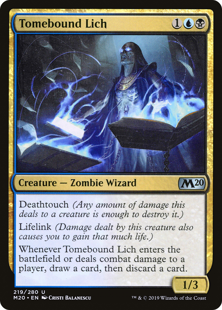 Tomebound Lich (M20) (Foil)