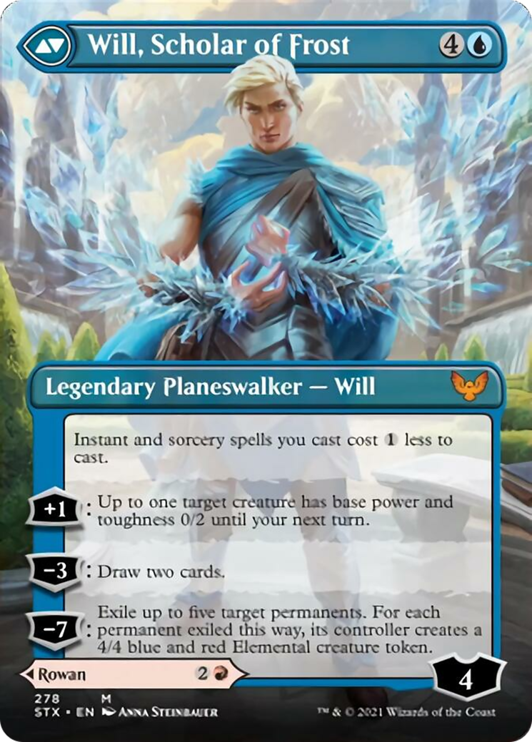 Rowan, Scholar of Sparks // Will, Scholar of Frost- Borderless (STX)