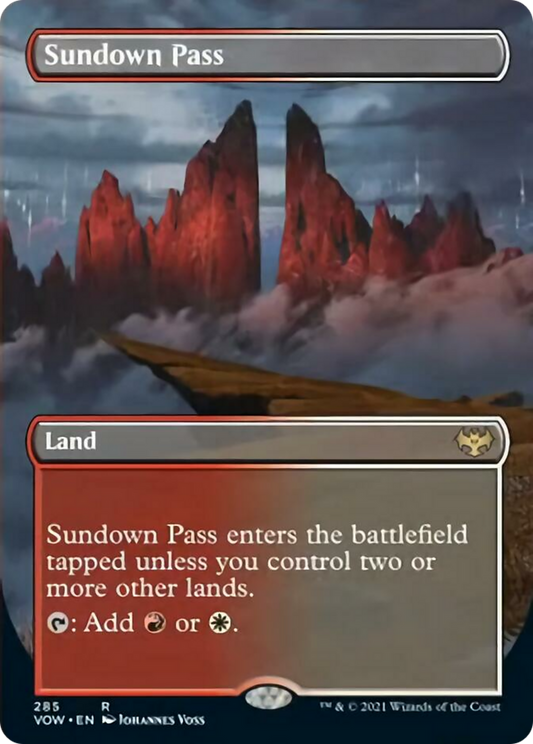 Sundown Pass- Borderless (VOW) (Foil)