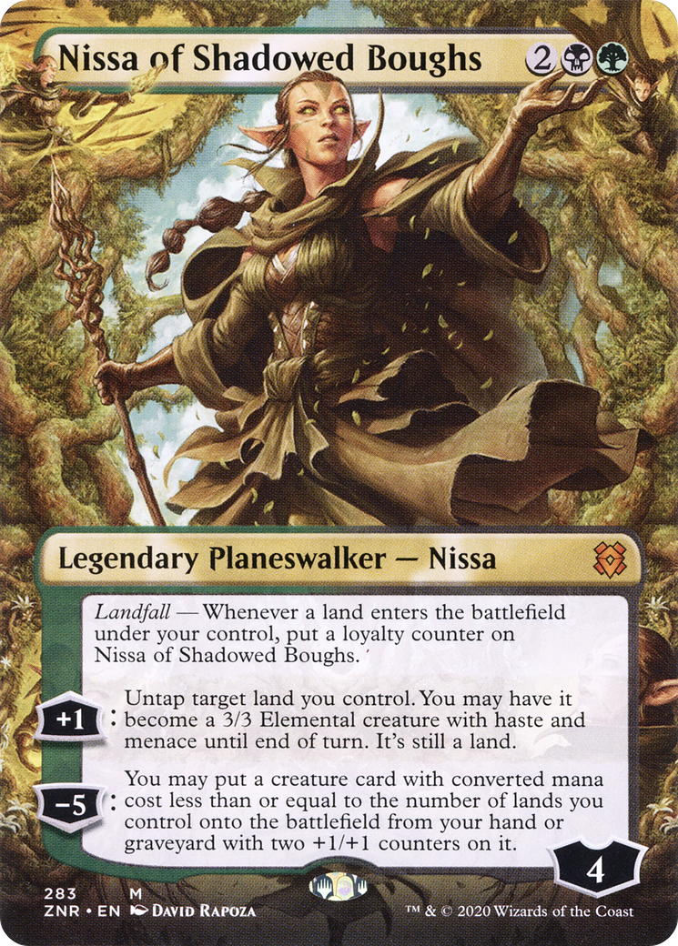 Nissa of Shadowed Boughs- Borderless (ZNR)